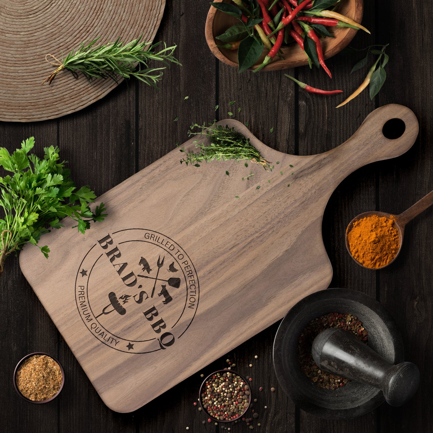 Personalized Grilled To Perfection Meat Cutting Board