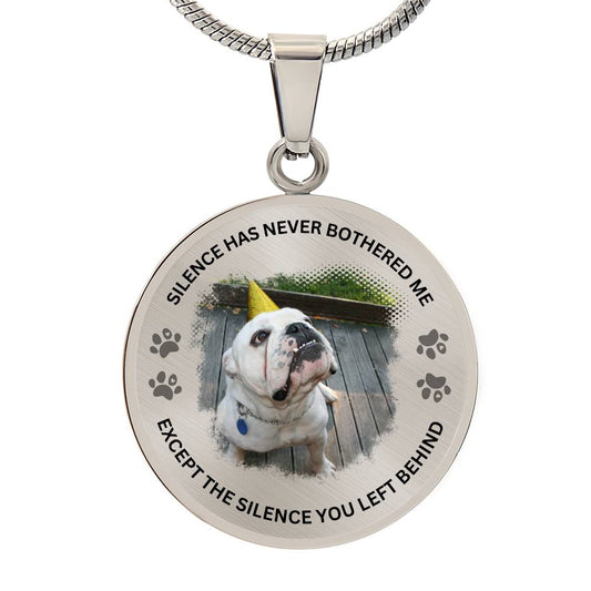 Silence You Left Personalized Pet Memorial Necklace