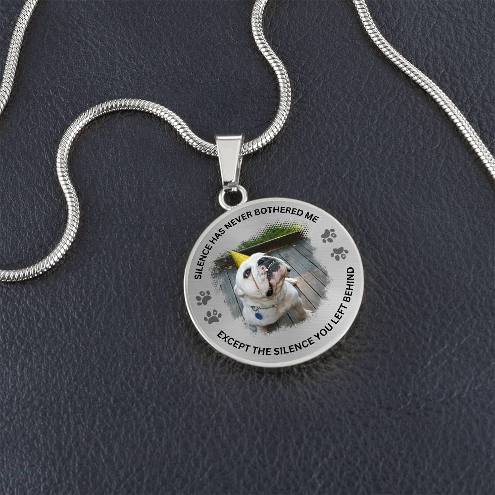 Silence You Left Personalized Pet Memorial Necklace