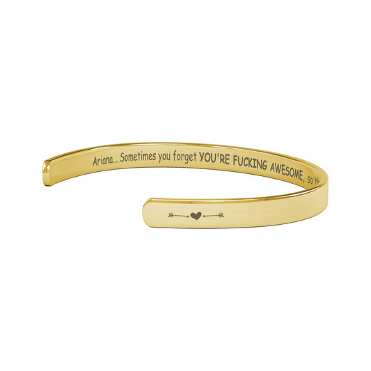 You're F*cking Awesome Personalized Cuff Bracelet