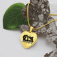 Mama Bear Heart Engraved Necklace | 5 Cubs | Personalized Engraving