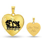 Mama Bear Heart Engraved Necklace | 5 Cubs | Personalized Engraving