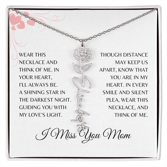 Custom Sympathy Gift Loss of Mother for Best Friend | Personalized Memorial Necklace from Best Friend for Loss of Mother