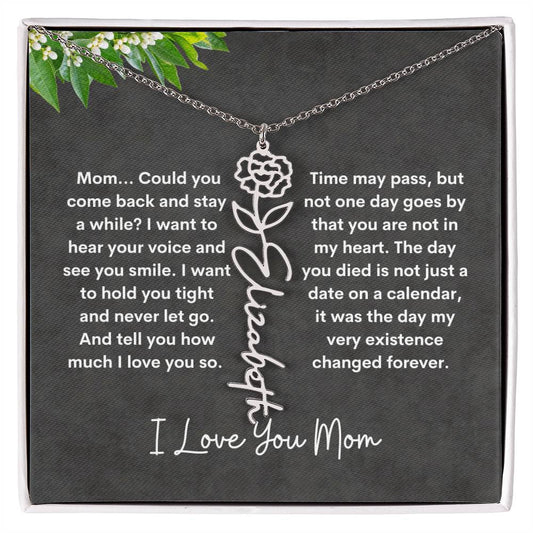 Custom Sympathy Gift Loss of Mother for Granddaughter | Customized Jewelry from Grandmother for Loss of Mother | Bereavement