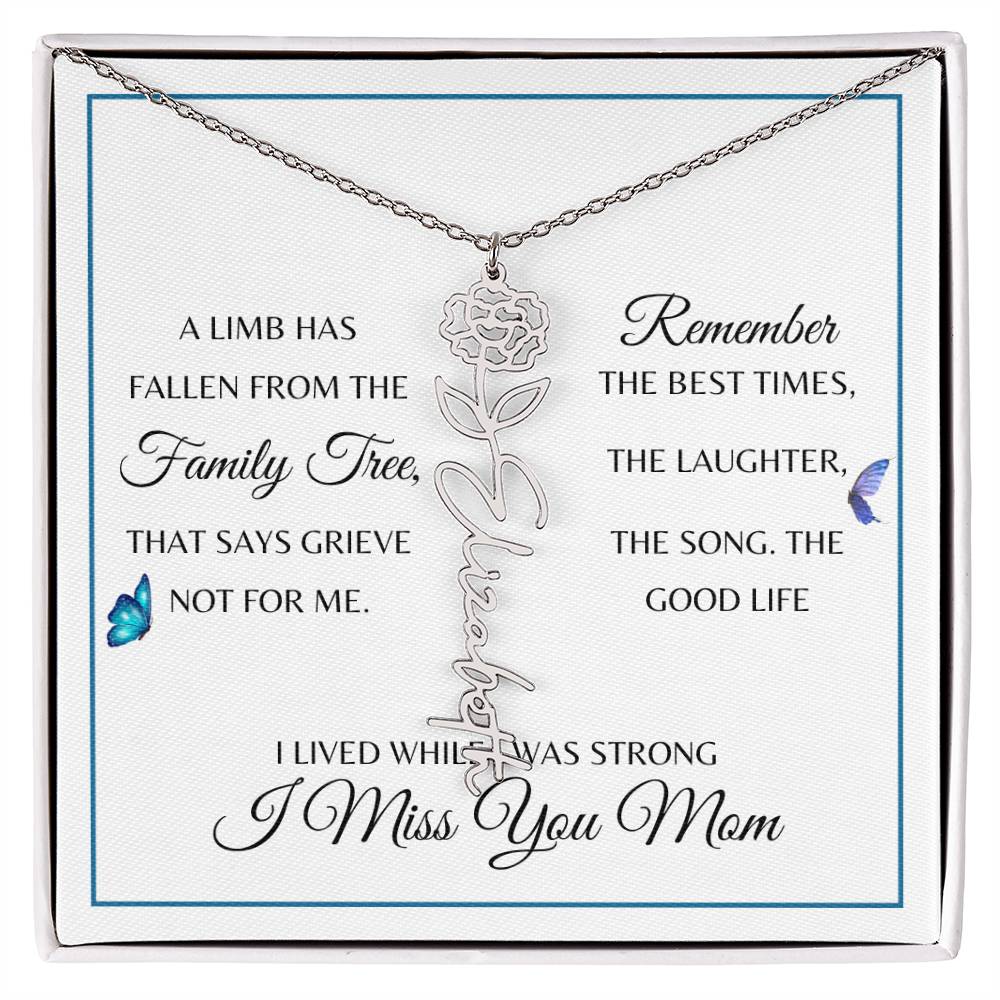 Custom Sympathy Gift Loss of Mother for Daughter | Personalized Jewelry from Dad for Loss of Mother | Memorial