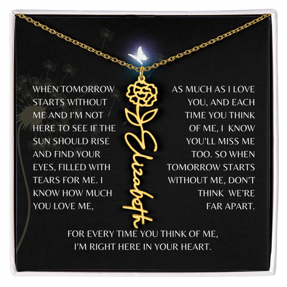 In Loving Memory Gift Loss of Mother for Daughter/Granddaughter | Memorial Jewelry from Dad or Grandmother for Loss of Mother Gift | Remembrance