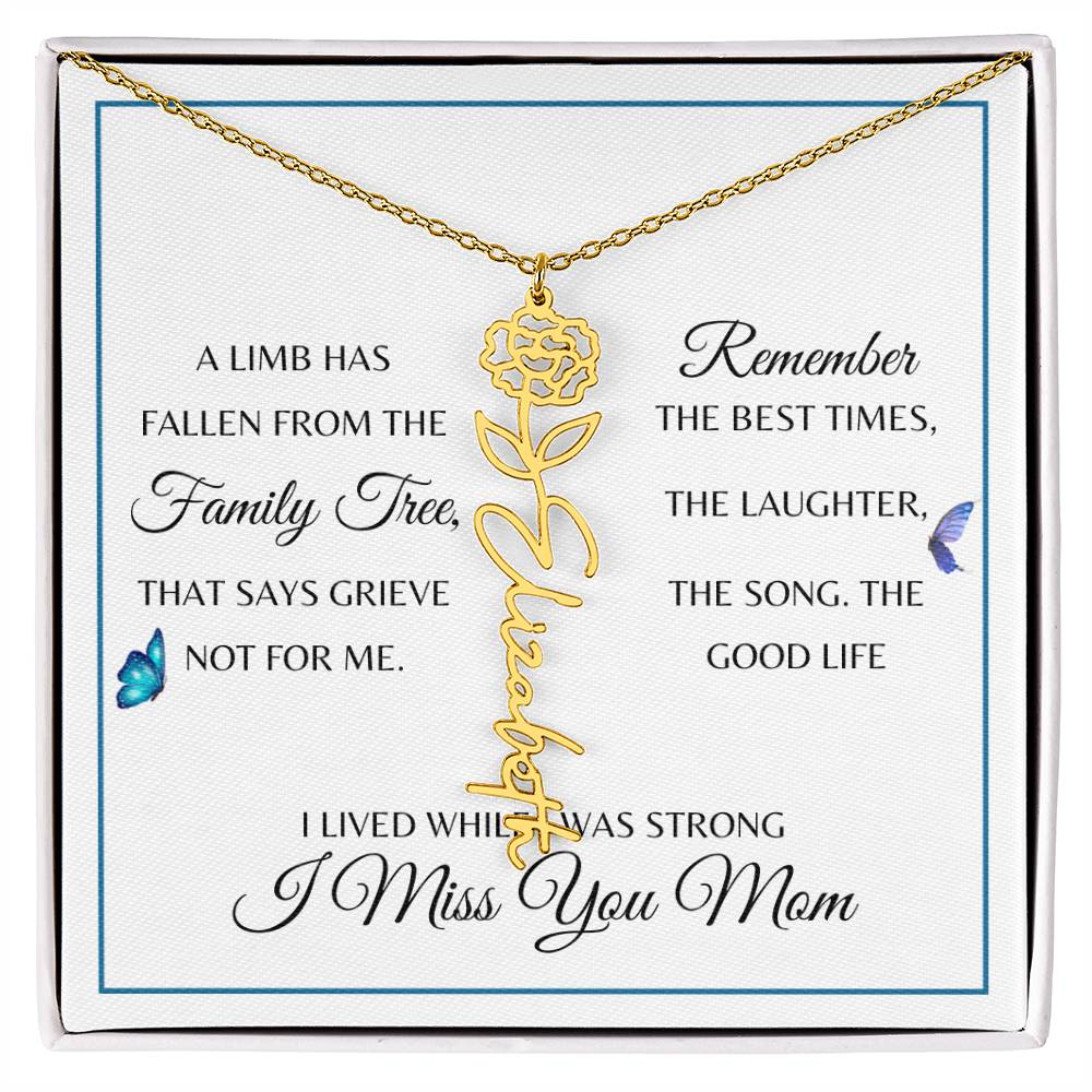 Custom Sympathy Gift Loss of Mother for Daughter | Personalized Jewelry from Dad for Loss of Mother | Memorial