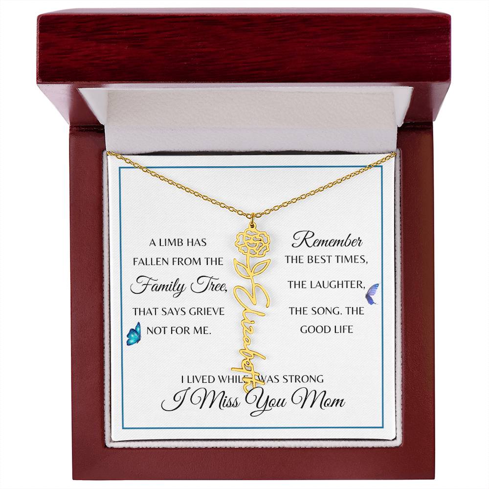 Custom Sympathy Gift Loss of Mother for Daughter | Personalized Jewelry from Dad for Loss of Mother | Memorial