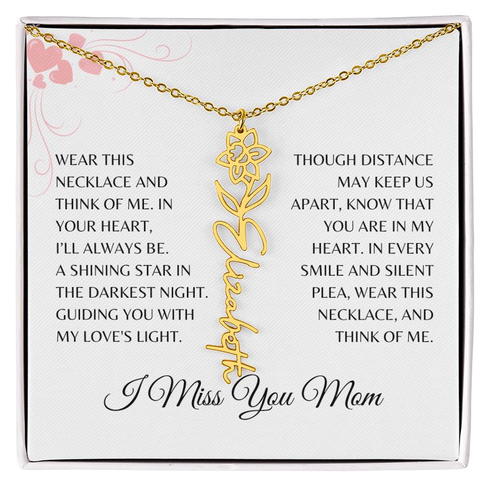 Custom Sympathy Gift Loss of Mother for Best Friend | Personalized Memorial Necklace from Best Friend for Loss of Mother