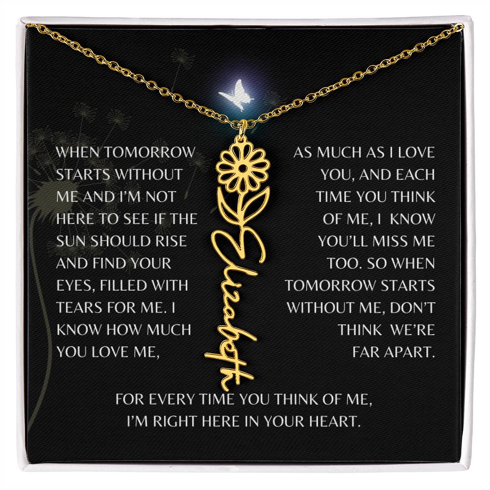 In Loving Memory Gift Loss of Mother for Daughter/Granddaughter | Memorial Jewelry from Dad or Grandmother for Loss of Mother Gift | Remembrance