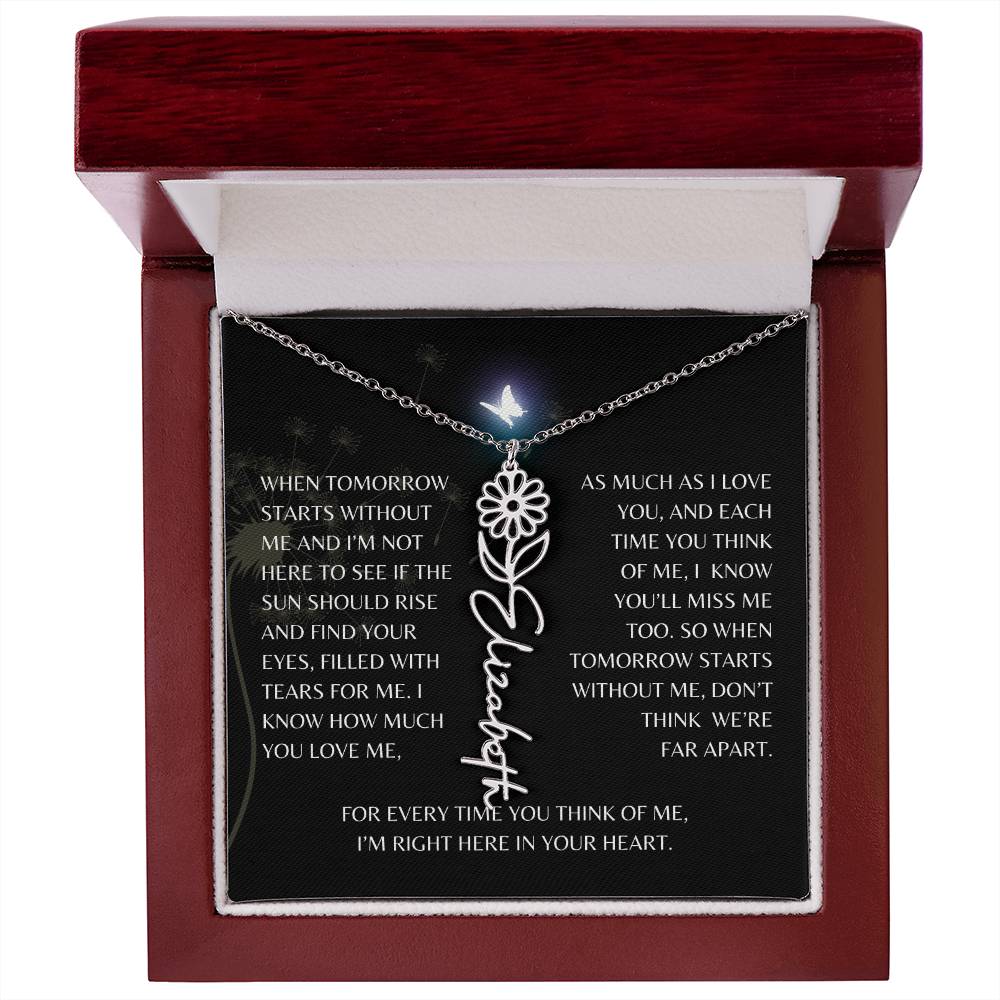 In Loving Memory Gift Loss of Mother for Daughter/Granddaughter | Memorial Jewelry from Dad or Grandmother for Loss of Mother Gift | Remembrance