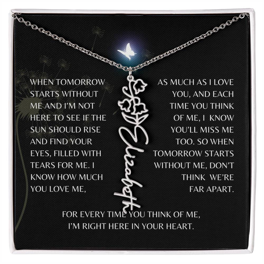 In Loving Memory Gift Loss of Mother for Daughter/Granddaughter | Memorial Jewelry from Dad or Grandmother for Loss of Mother Gift | Remembrance