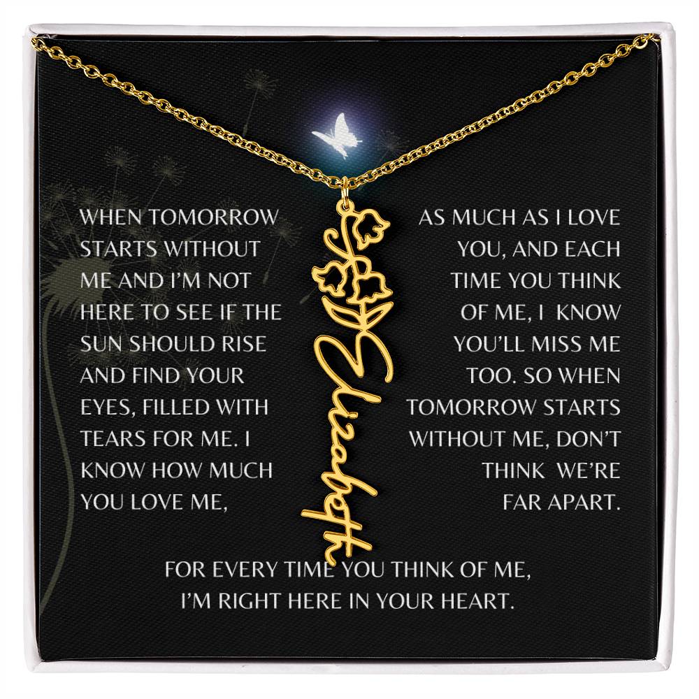 In Loving Memory Gift Loss of Mother for Daughter/Granddaughter | Memorial Jewelry from Dad or Grandmother for Loss of Mother Gift | Remembrance