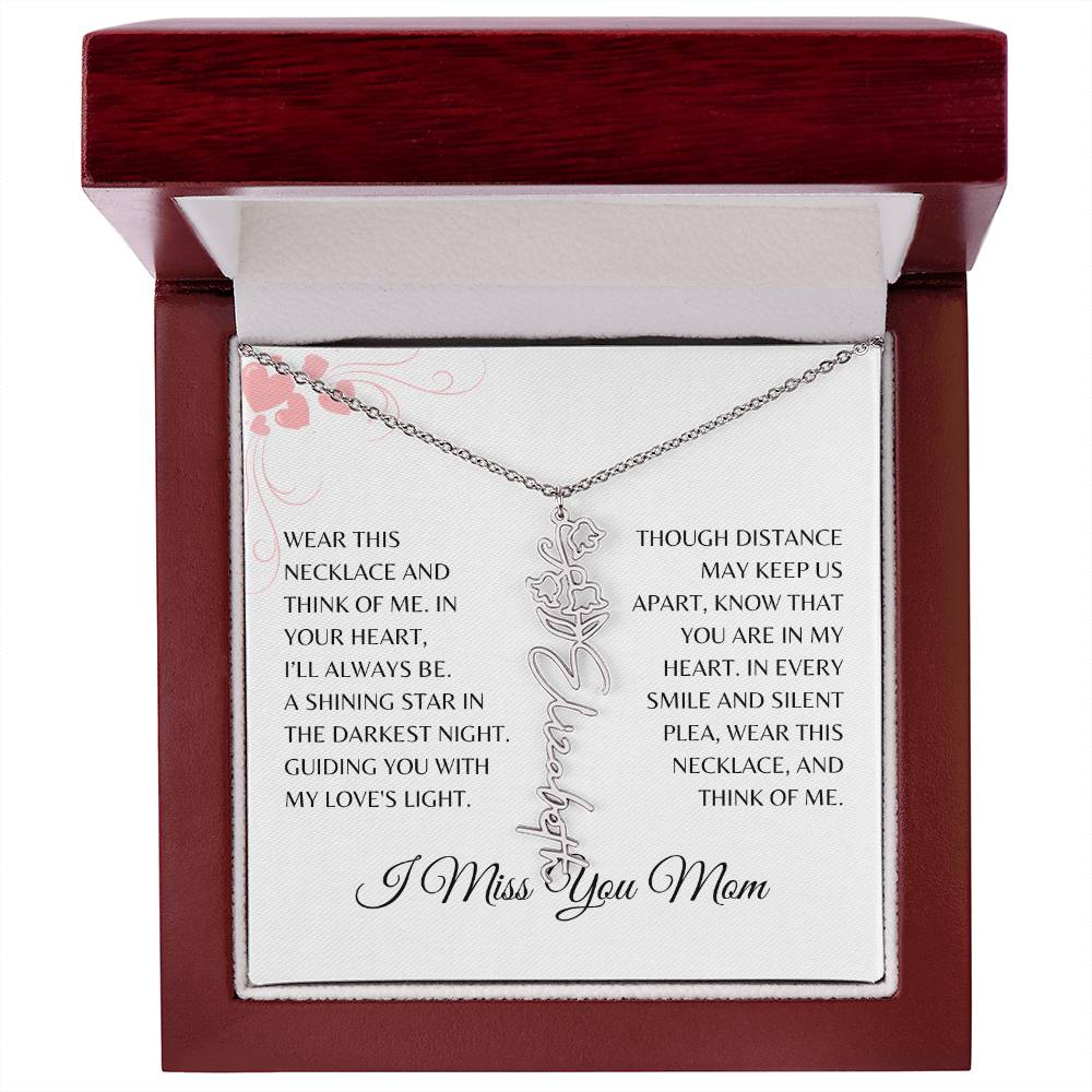 Custom Sympathy Gift Loss of Mother for Best Friend | Personalized Memorial Necklace from Best Friend for Loss of Mother