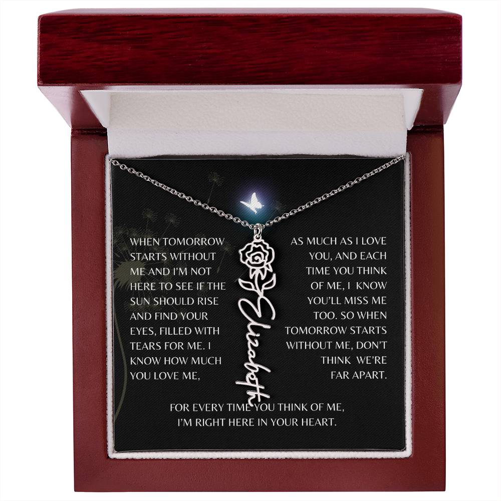 In Loving Memory Gift Loss of Mother for Daughter/Granddaughter | Memorial Jewelry from Dad or Grandmother for Loss of Mother Gift | Remembrance