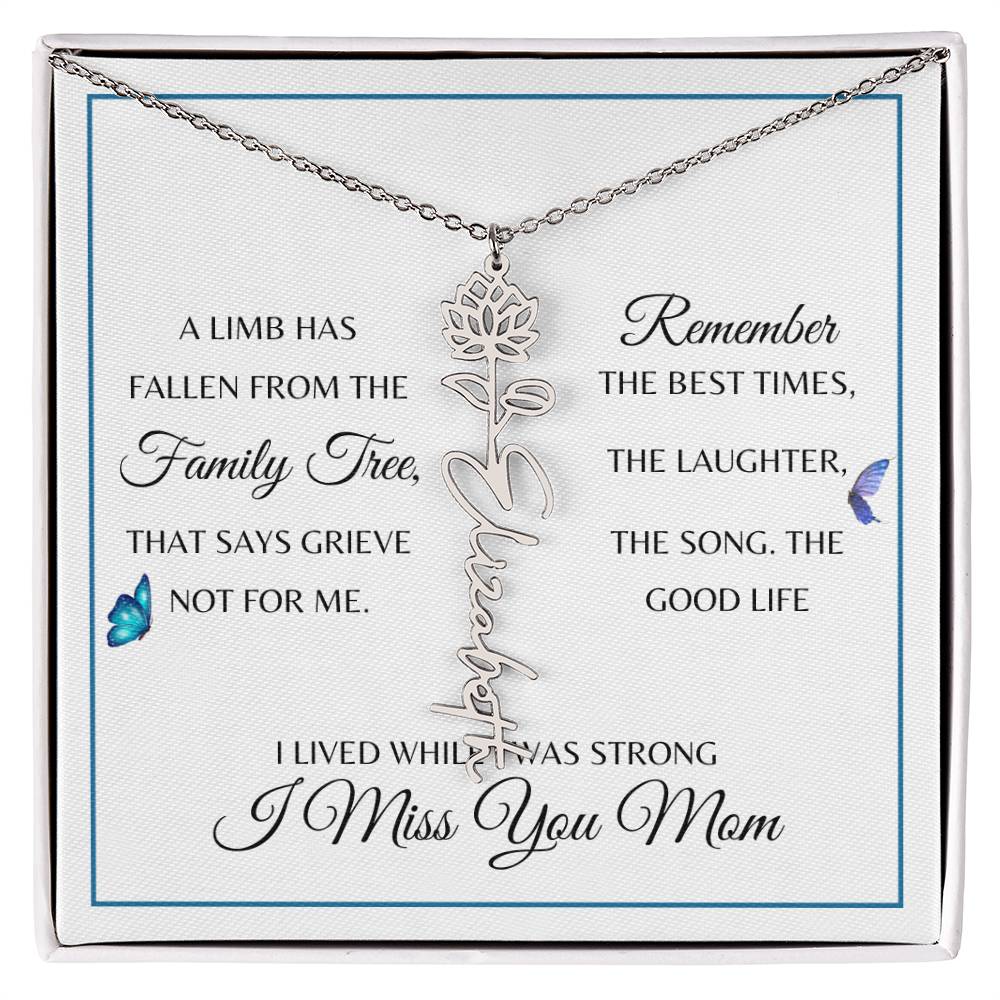 Custom Sympathy Gift Loss of Mother for Daughter | Personalized Jewelry from Dad for Loss of Mother | Memorial