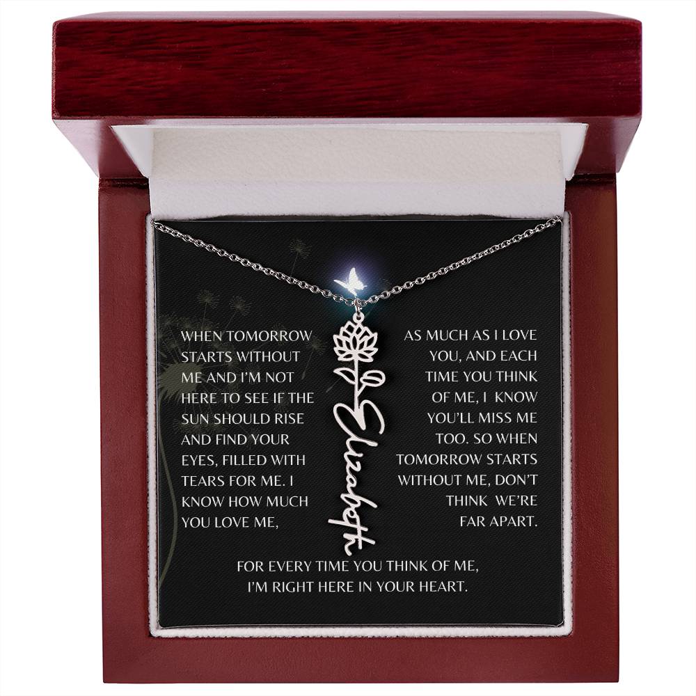 In Loving Memory Gift Loss of Mother for Daughter/Granddaughter | Memorial Jewelry from Dad or Grandmother for Loss of Mother Gift | Remembrance