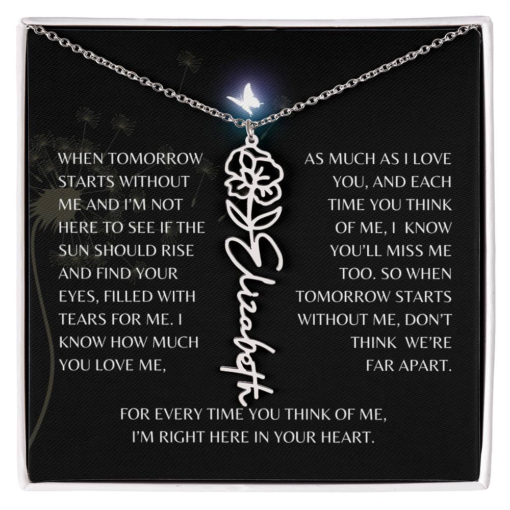 In Loving Memory Gift Loss of Mother for Daughter/Granddaughter | Memorial Jewelry from Dad or Grandmother for Loss of Mother Gift | Remembrance