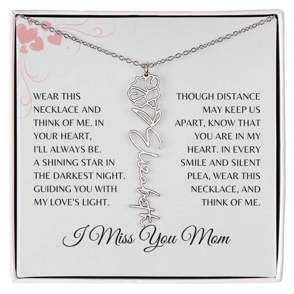 Custom Sympathy Gift Loss of Mother for Best Friend | Personalized Memorial Necklace from Best Friend for Loss of Mother