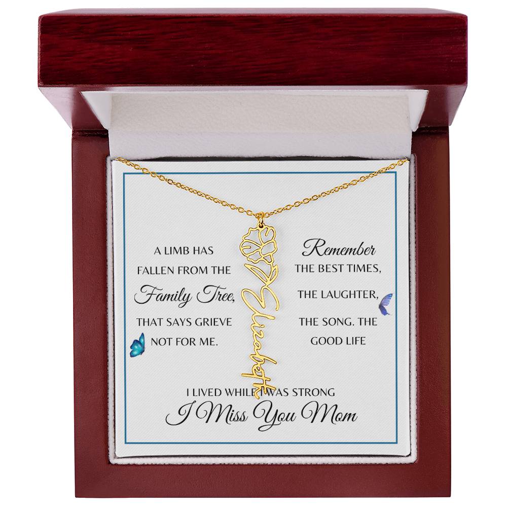 Custom Sympathy Gift Loss of Mother for Daughter | Personalized Jewelry from Dad for Loss of Mother | Memorial