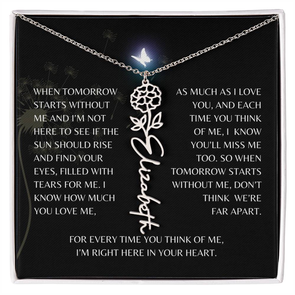 In Loving Memory Gift Loss of Mother for Daughter/Granddaughter | Memorial Jewelry from Dad or Grandmother for Loss of Mother Gift | Remembrance