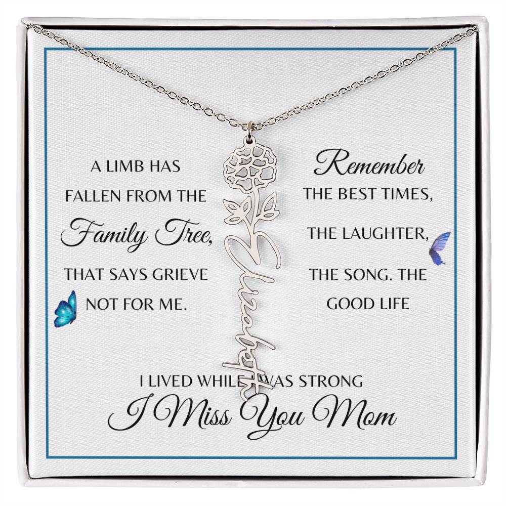 Custom Sympathy Gift Loss of Mother for Daughter | Personalized Jewelry from Dad for Loss of Mother | Memorial