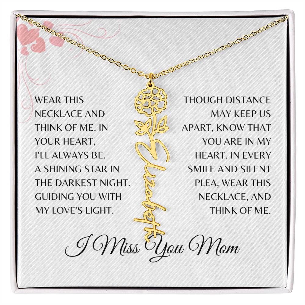 Custom Sympathy Gift Loss of Mother for Best Friend | Personalized Memorial Necklace from Best Friend for Loss of Mother