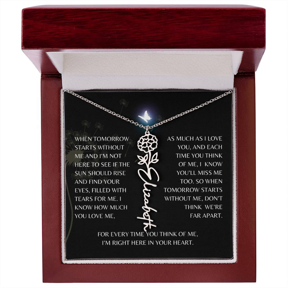 In Loving Memory Gift Loss of Mother for Daughter/Granddaughter | Memorial Jewelry from Dad or Grandmother for Loss of Mother Gift | Remembrance