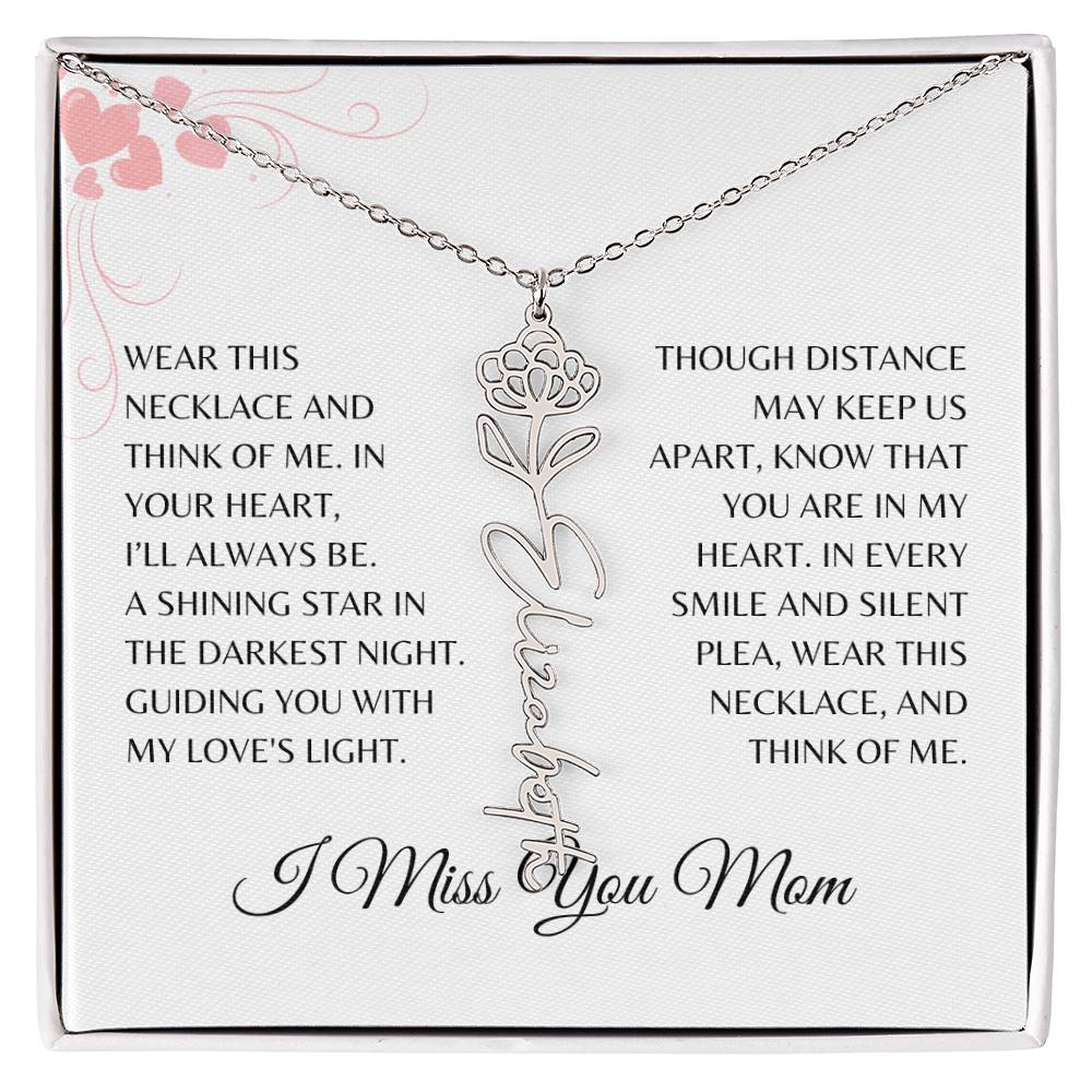 Custom Sympathy Gift Loss of Mother for Best Friend | Personalized Memorial Necklace from Best Friend for Loss of Mother