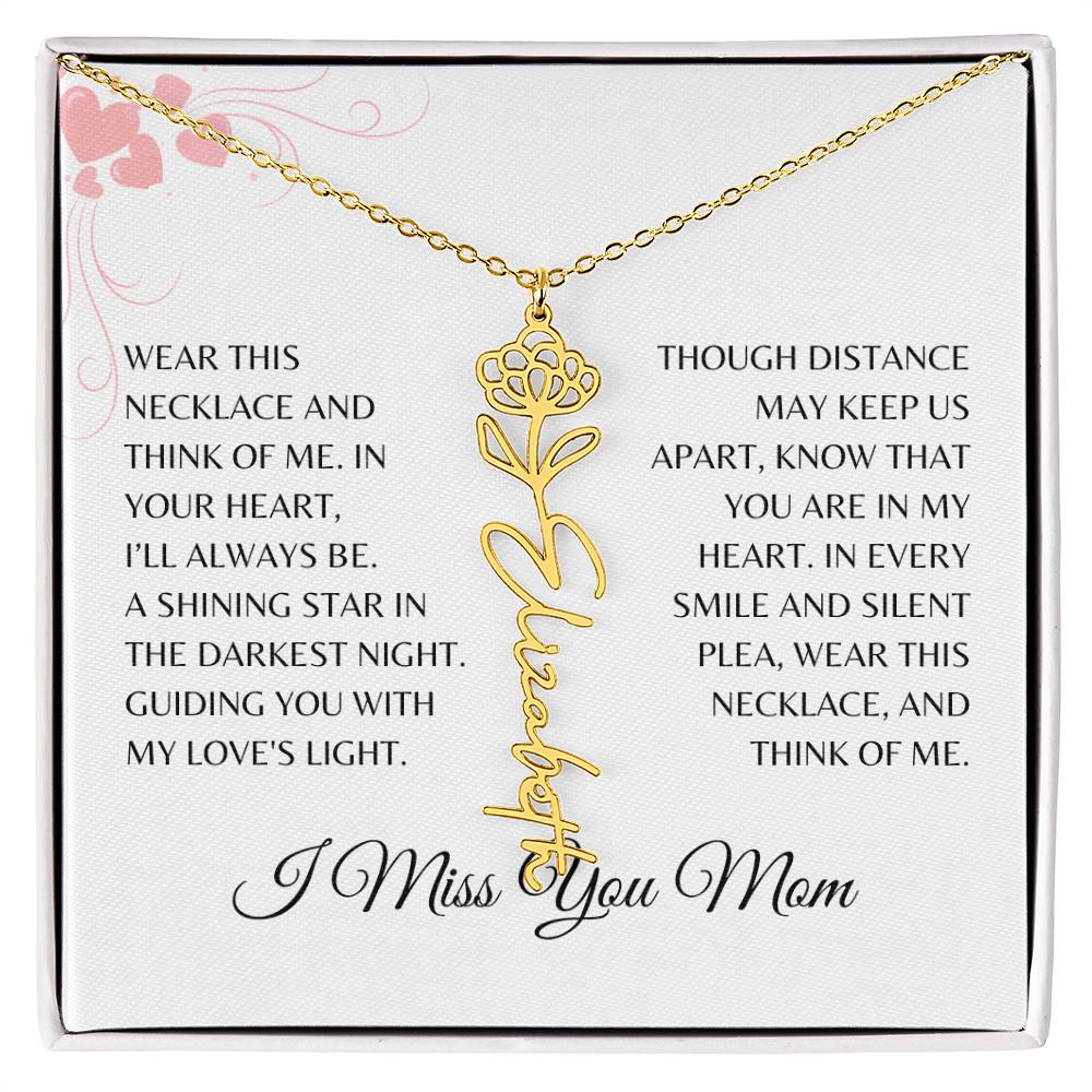 Custom Sympathy Gift Loss of Mother for Best Friend | Personalized Memorial Necklace from Best Friend for Loss of Mother