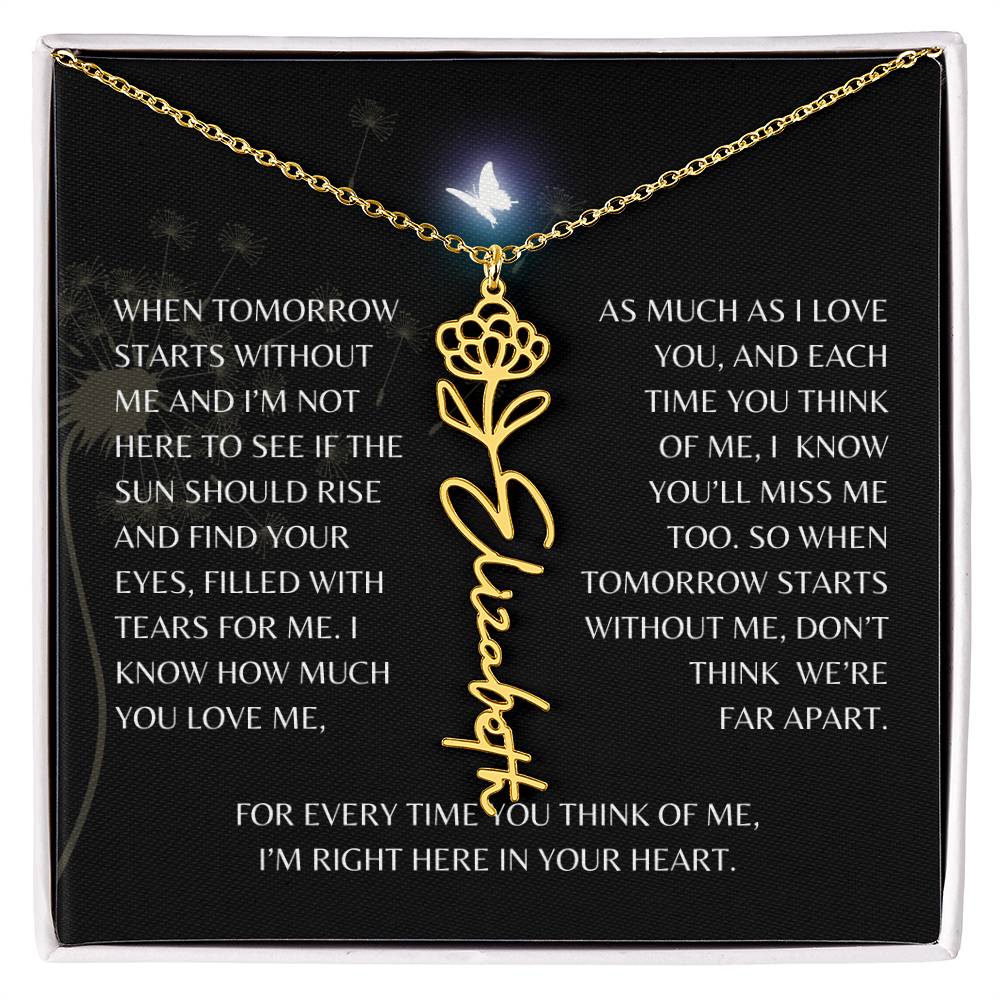 In Loving Memory Gift Loss of Mother for Daughter/Granddaughter | Memorial Jewelry from Dad or Grandmother for Loss of Mother Gift | Remembrance