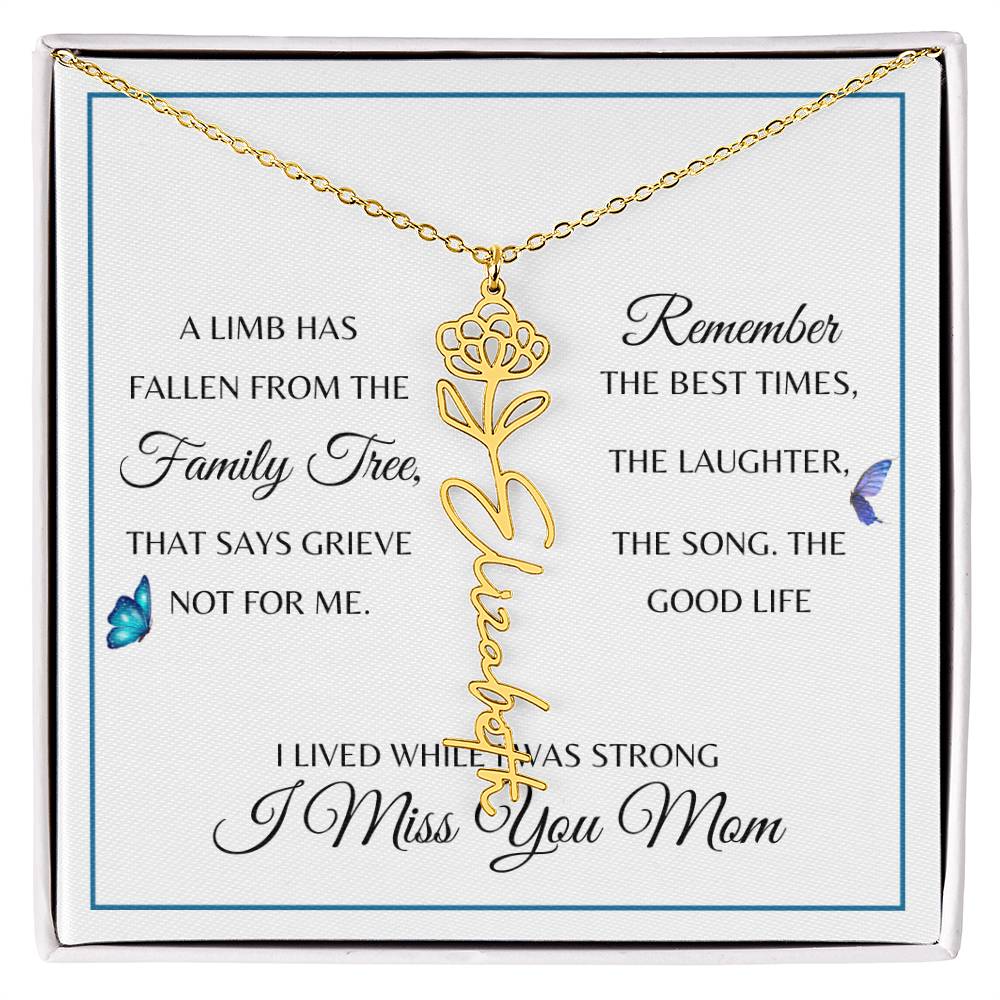 Custom Sympathy Gift Loss of Mother for Daughter | Personalized Jewelry from Dad for Loss of Mother | Memorial