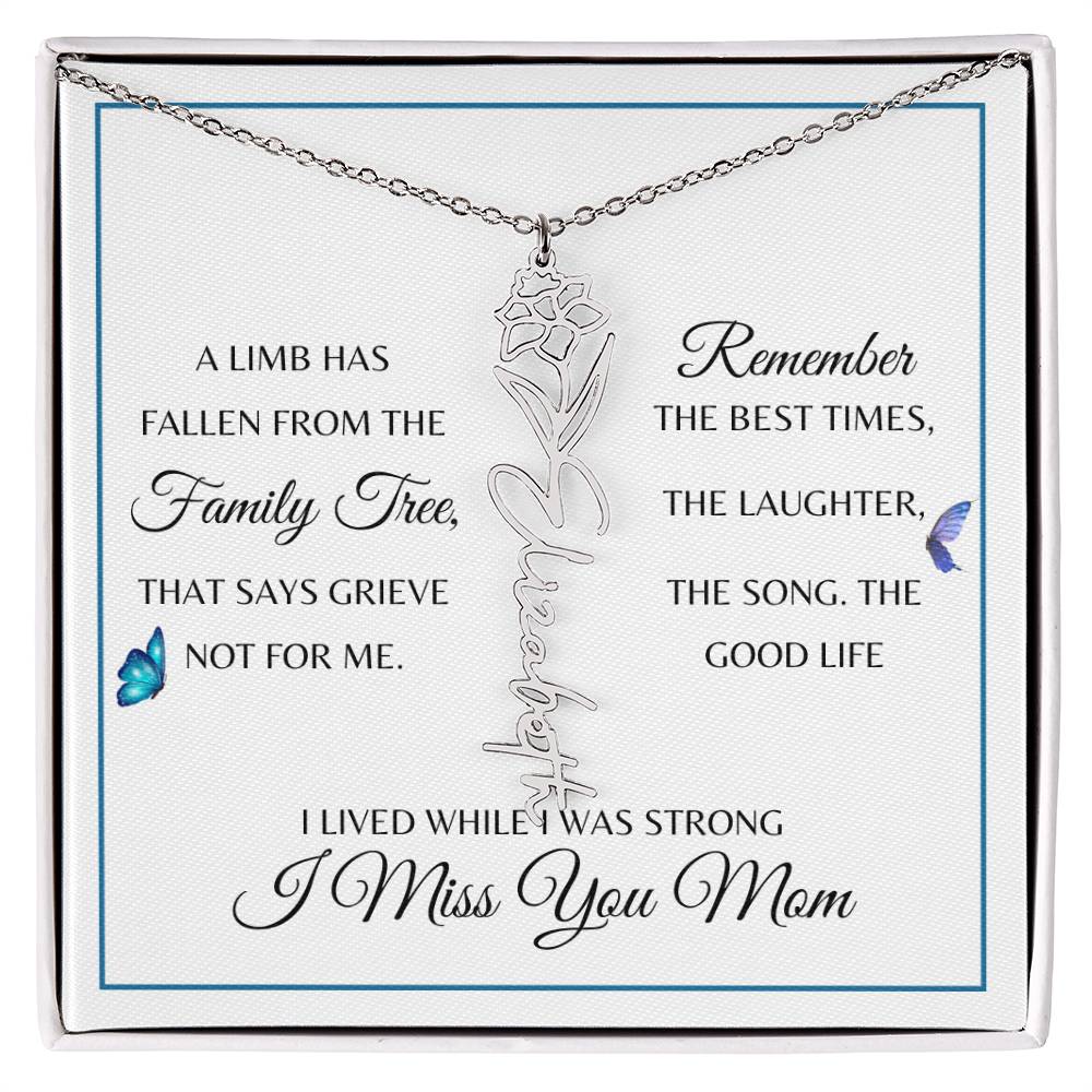 Custom Sympathy Gift Loss of Mother for Daughter | Personalized Jewelry from Dad for Loss of Mother | Memorial