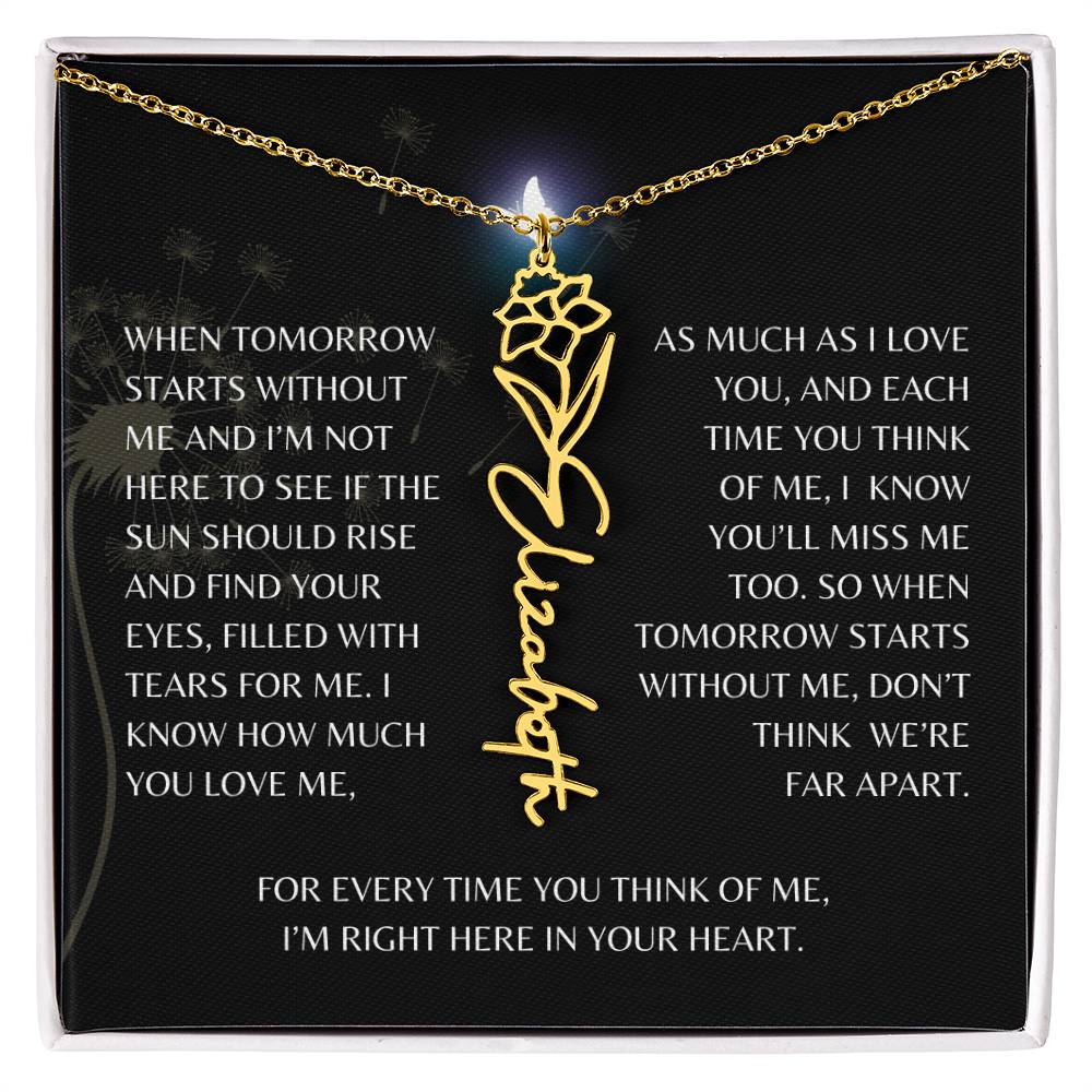 In Loving Memory Gift Loss of Mother for Daughter/Granddaughter | Memorial Jewelry from Dad or Grandmother for Loss of Mother Gift | Remembrance