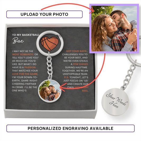 1 Year Anniversary Gift For Boyfriend | Customized Basketball Keychain For Soulmate From Girlfriend | Valentines/Anniversary/Birthday Gift