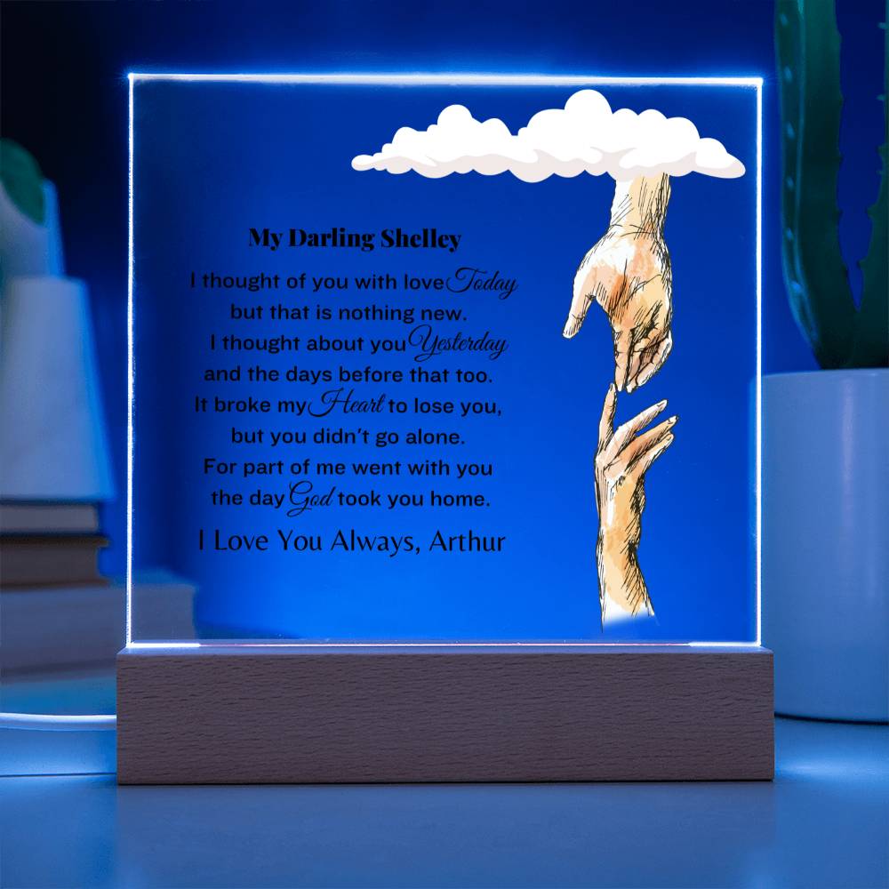 It Broke My Heart To Lose You Personalized Acrylic Plaque