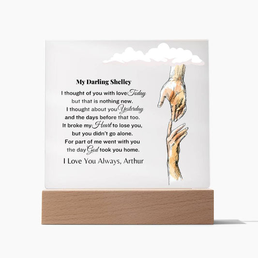 It Broke My Heart To Lose You Personalized Acrylic Plaque