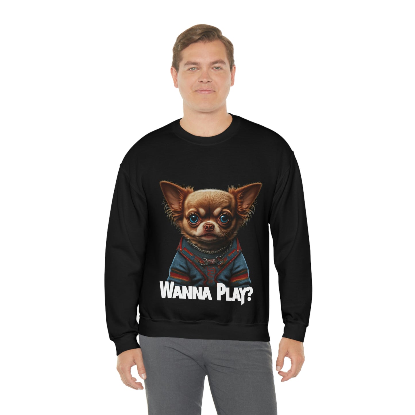 Unisex "Wanna Play" Crewneck Sweatshirt