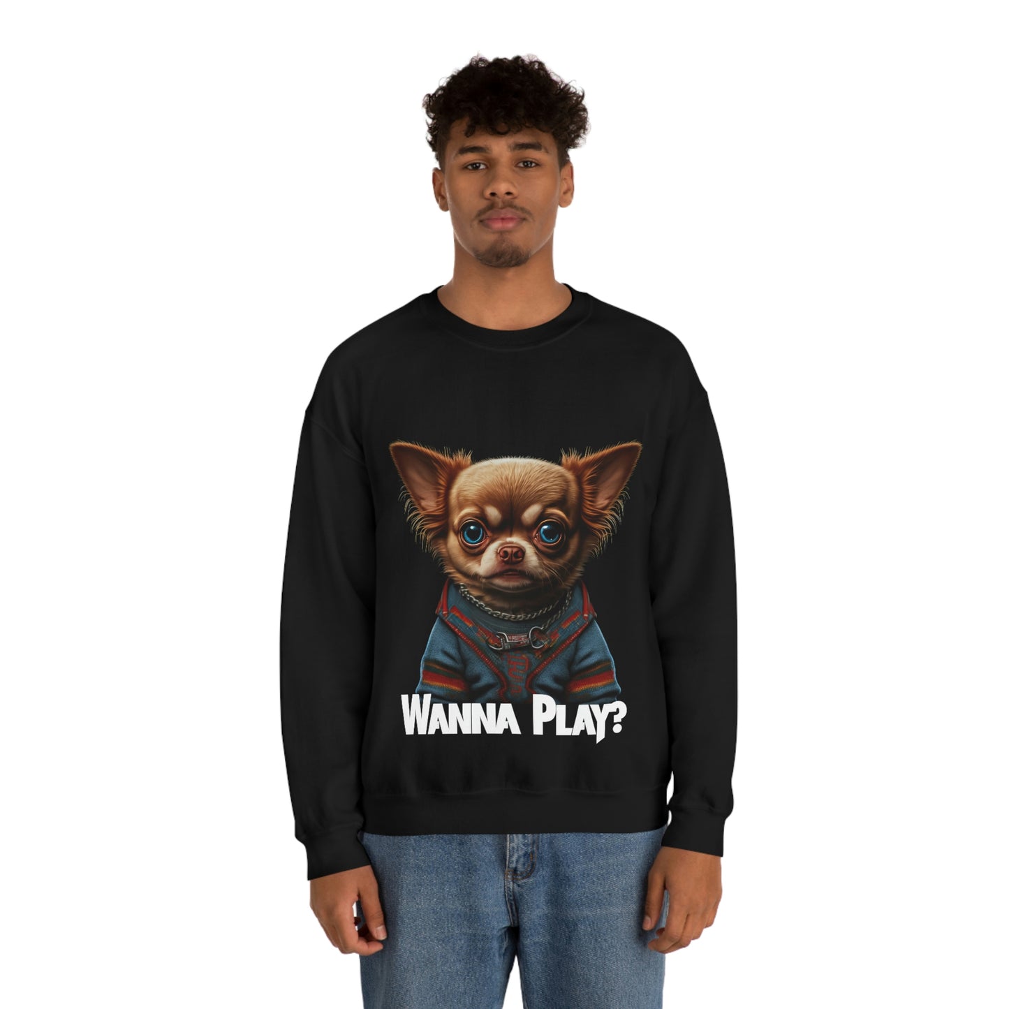 Unisex "Wanna Play" Crewneck Sweatshirt