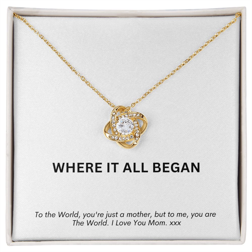 Mom | Where It All Began | Customized Map Necklace