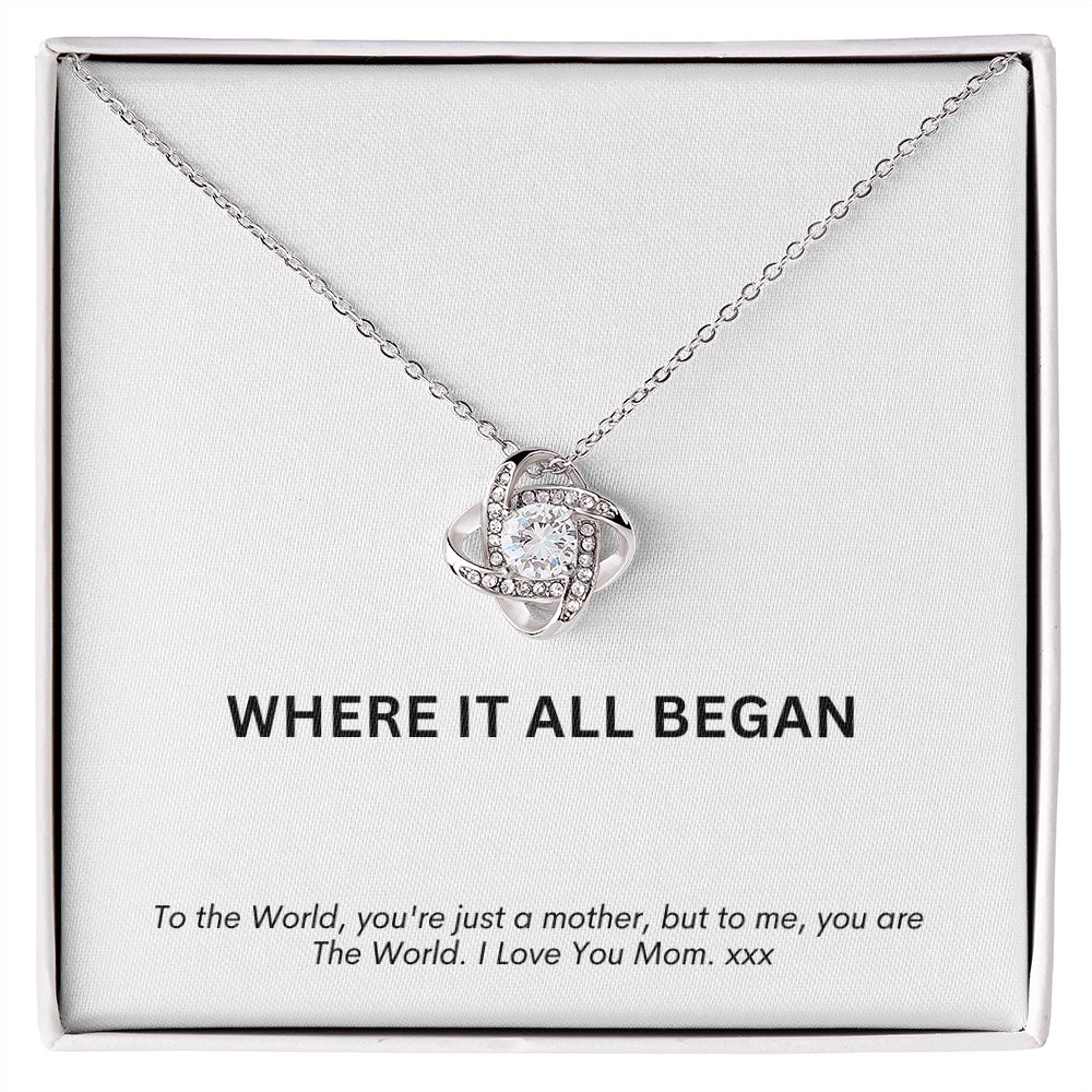 Mom | Where It All Began | Customized Map Necklace