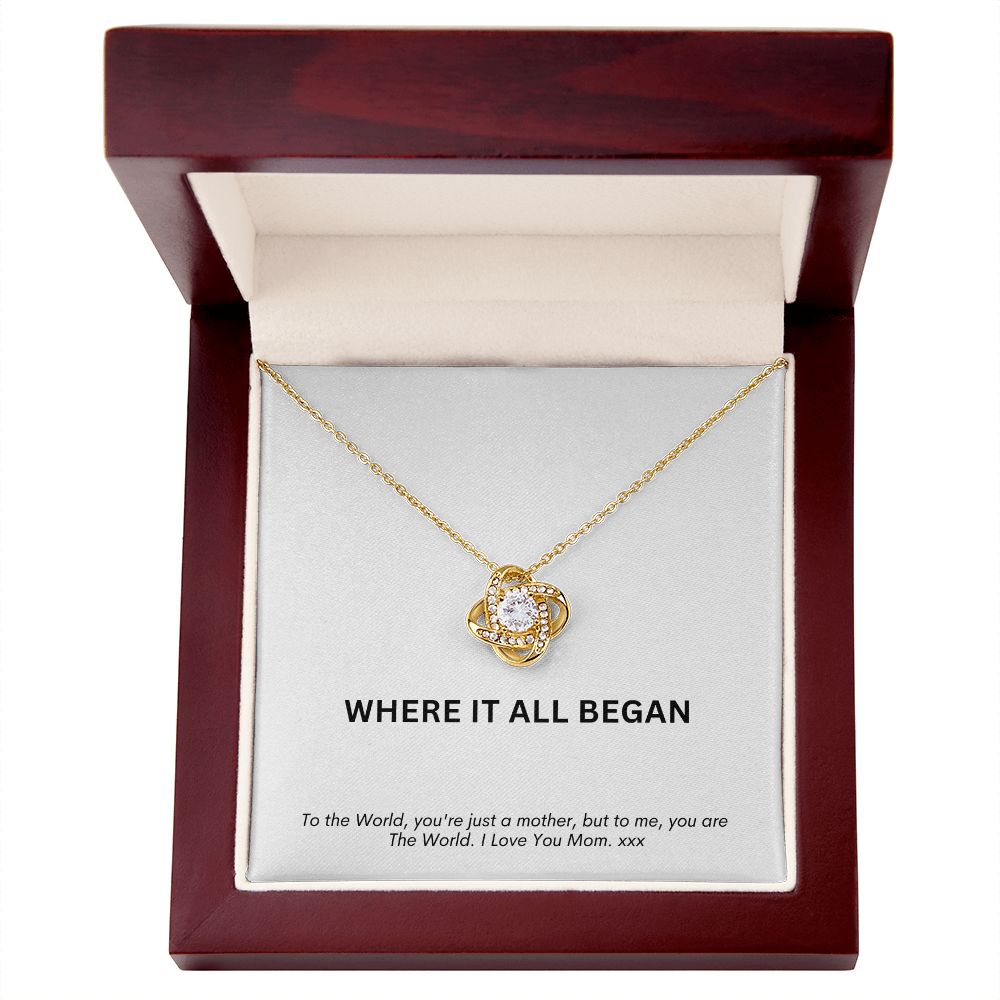 Mom | Where It All Began | Customized Map Necklace