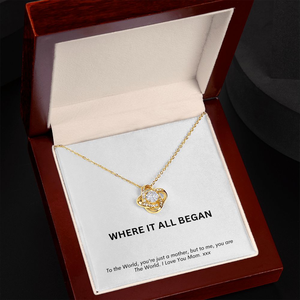 Mom | Where It All Began | Customized Map Necklace