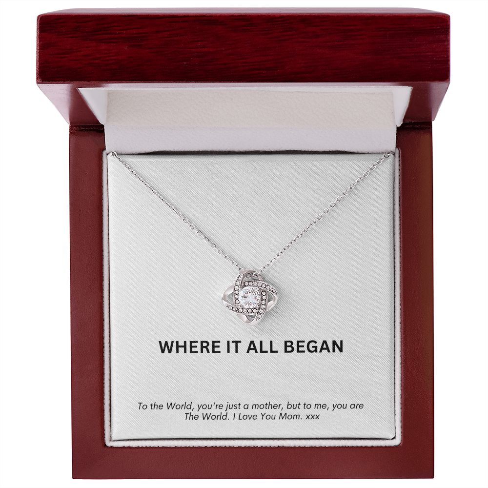 Mom | Where It All Began | Customized Map Necklace