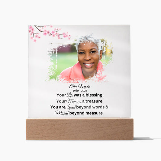 Your Life Was A Blessing Acrylic Plaque