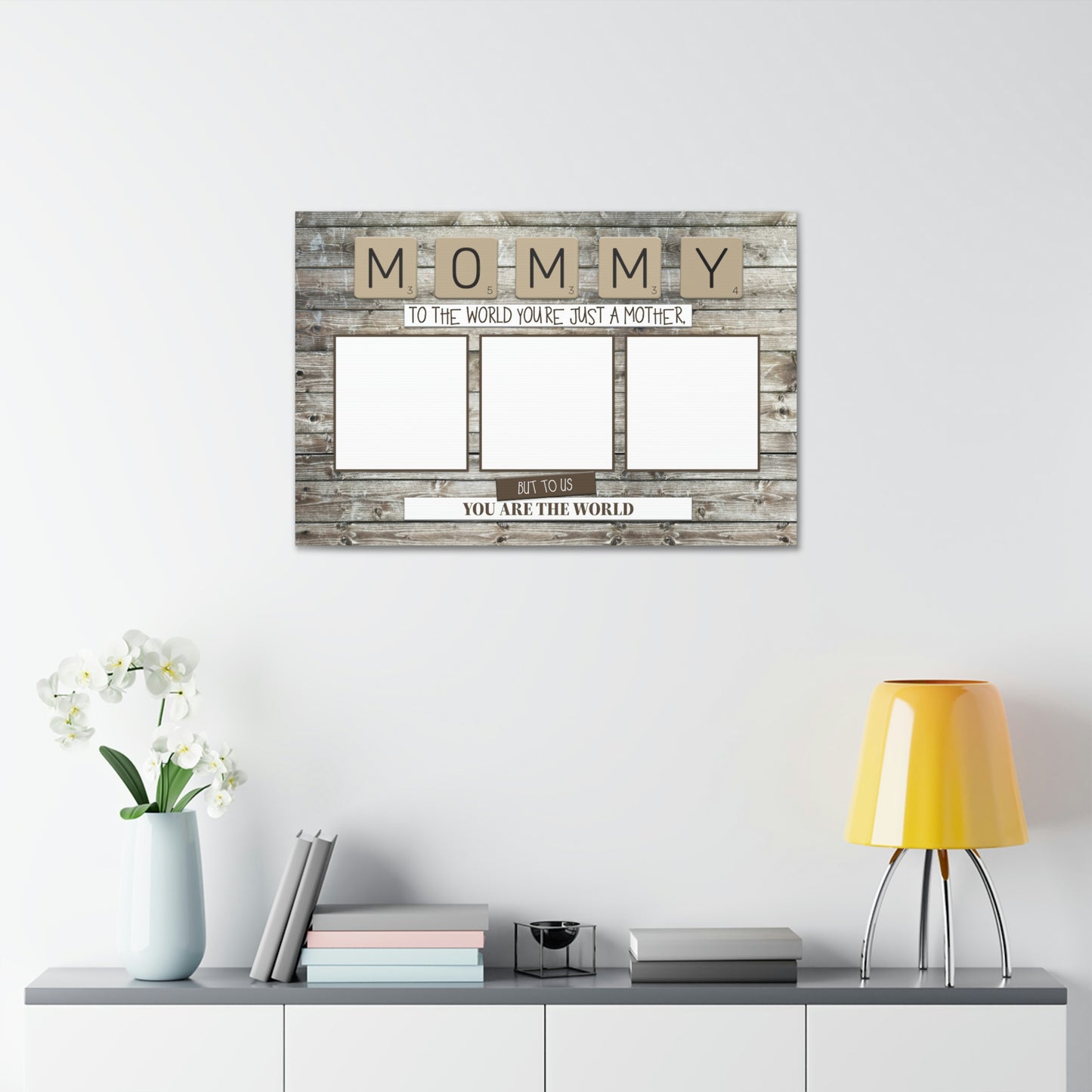 Mommy Personalized Canvas | You Are The World | 3 Photos